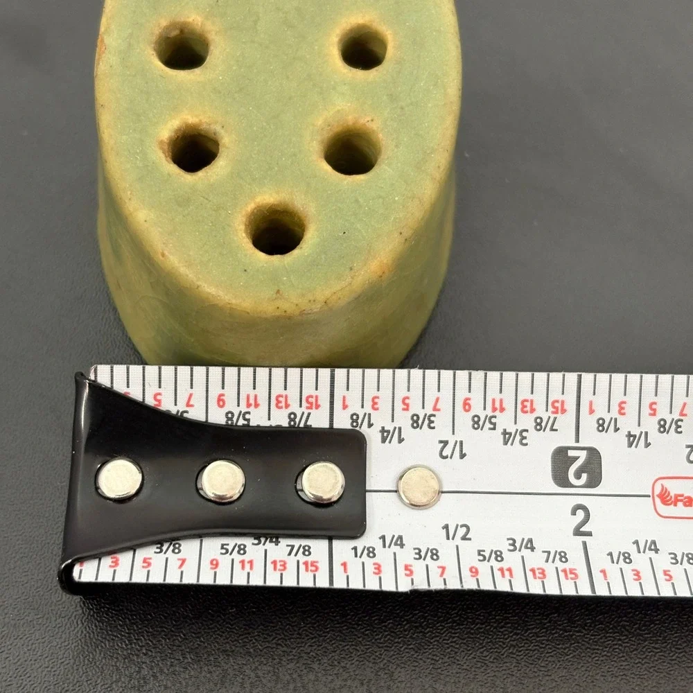 Rookwood Pottery Antique‎ Flower Frog 2225 Green Matte XV 1915 Ceramic Small